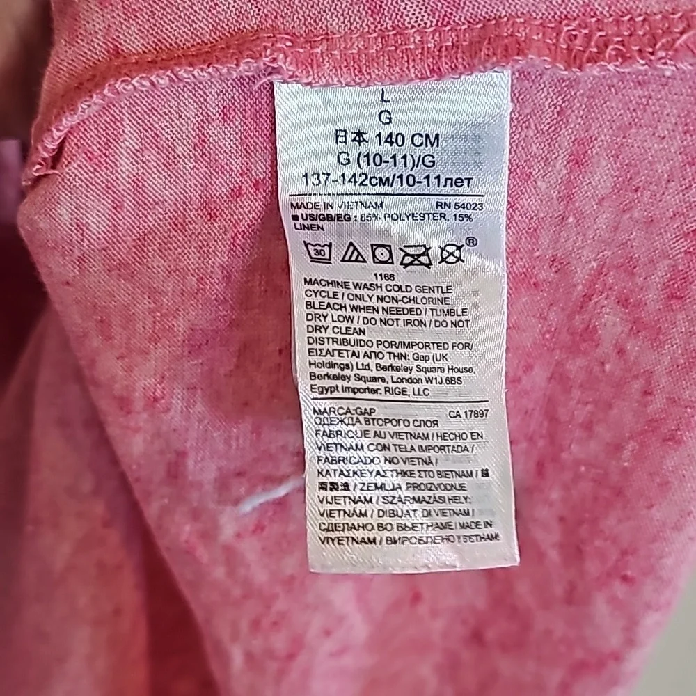 GAP Kids size 10 long sleeve pink dress 👚